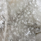 قماش دانتيل على شكل زهرة صغيرة جميلة وناعمة، فستان زفاف، ديكور خلفية ملابس، دانتيل شبكي شفاف