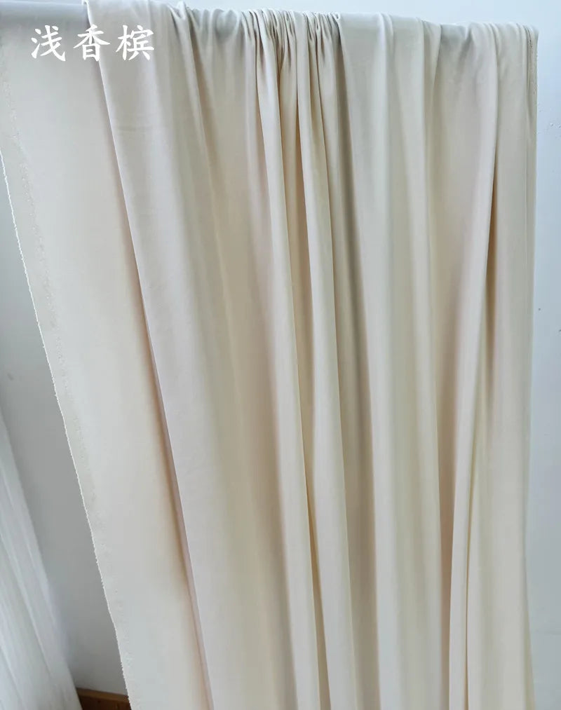 Orange Yellow Gold Coffee Milk Silk Stretch Fabric Roll Width 150cm for Wedding Home Decor Backdrop Drape Goblet Garment