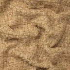 Tejido grueso de estilo pequeño con fragancia, rejilla de alambre dorado, tejido moderno de tweed elástico, tejido artesanal para ropa de mujer.