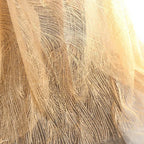 Tela de sarga con bordado aleatorio de encaje y lentejuelas para vestido de novia, hecha a mano, tela decorativa DIY, diseño de graduación, decoración