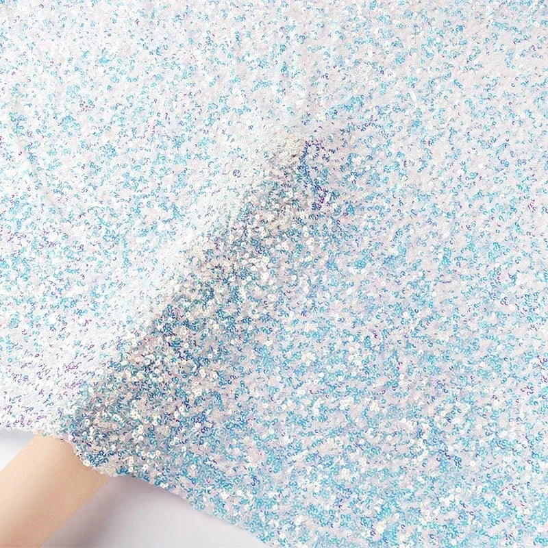 5MM Sequin Bead Elastic Mesh Fabric - Stage Clothing Material 120cm