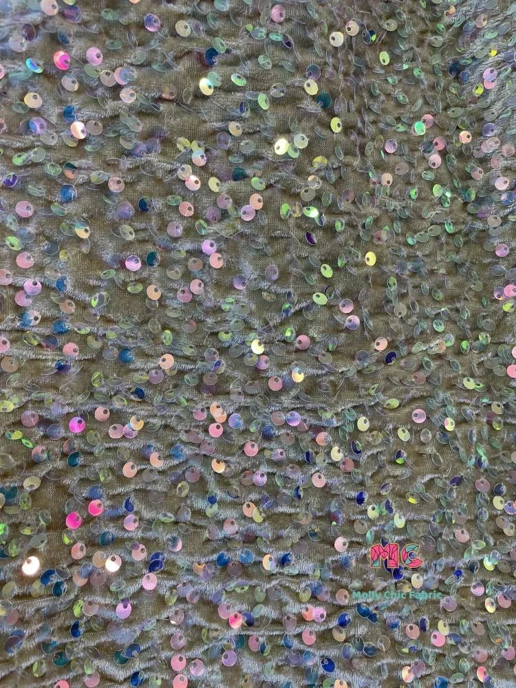 Tela elástica de terciopelo con lentejuelas y bordado tridimensional para costura de vestidos de noche y ropa.