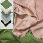 Matte Ice Silk Jacquard Fabric - Soft for Wedding Dress & Designer Wear