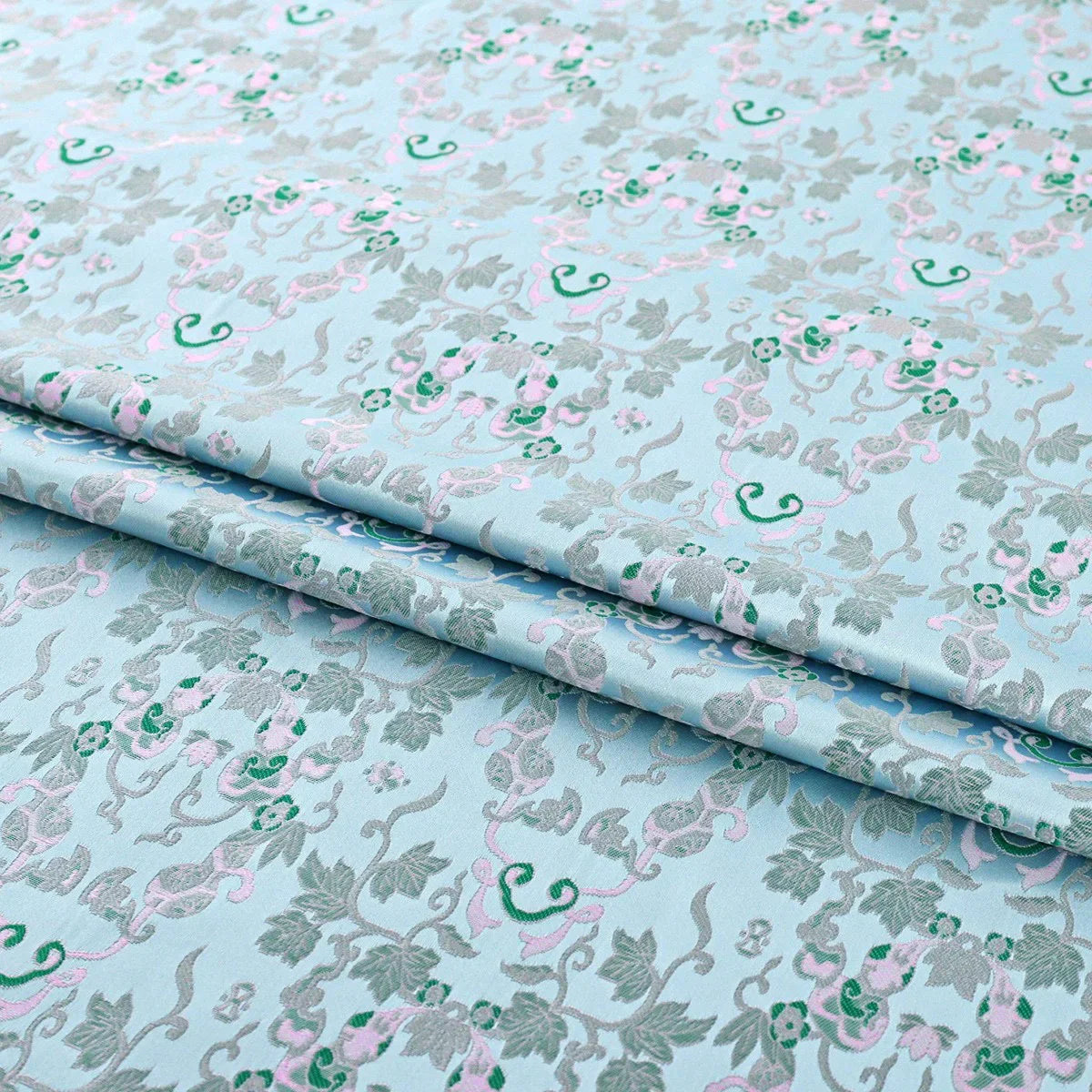 Refined Jacquard Brocade Fabric Gourd Motif Traditional Pattern Elegant Dress Vest Skirt DIY Fashion Sewing Designer Material