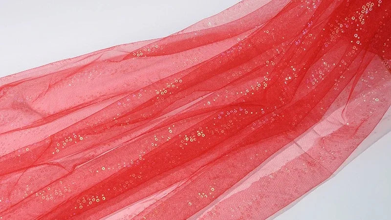 Mesh Fabric With Fish-scale Pattern And Color Net Fabric Used For DIY Children's Princess Dress Headwear For Holidays Activities