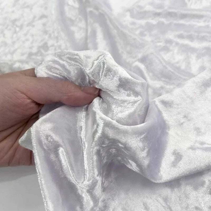 قماش مخملي ذهبي ماسي - مادة مرنة وناعمة 160 سم