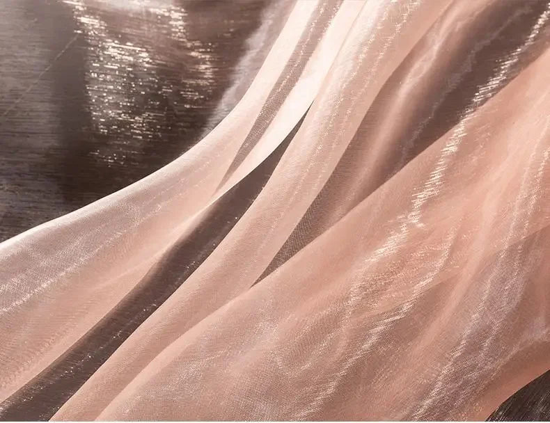 Gradient Color Laser Organza Fabric - Sheer Ombre Material 150cm