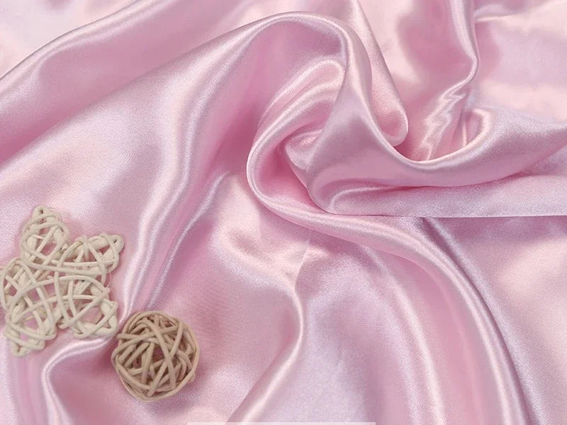 Tissus Simulated Silk With Light Satin Cloth Wholesale Wedding Dress Wedding Pajamas Homewear Lining Eye Mask Shower Cap Fabric