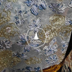 Tela jacquard bordada con flores metálicas para vestidos de lujo, abrigos y vestidos, material de costura DIY.