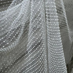 Vertical Bead Sequin Embroidery Lace Fabric - Luxurious Material 120cm