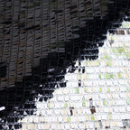 Rectangular fish scale sequin fabric, black hanging fabric, mesh fabric, computer embroidery fabric