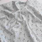 Checkered Floral Cotton Denim Fabric - Dress Tablecloth Material