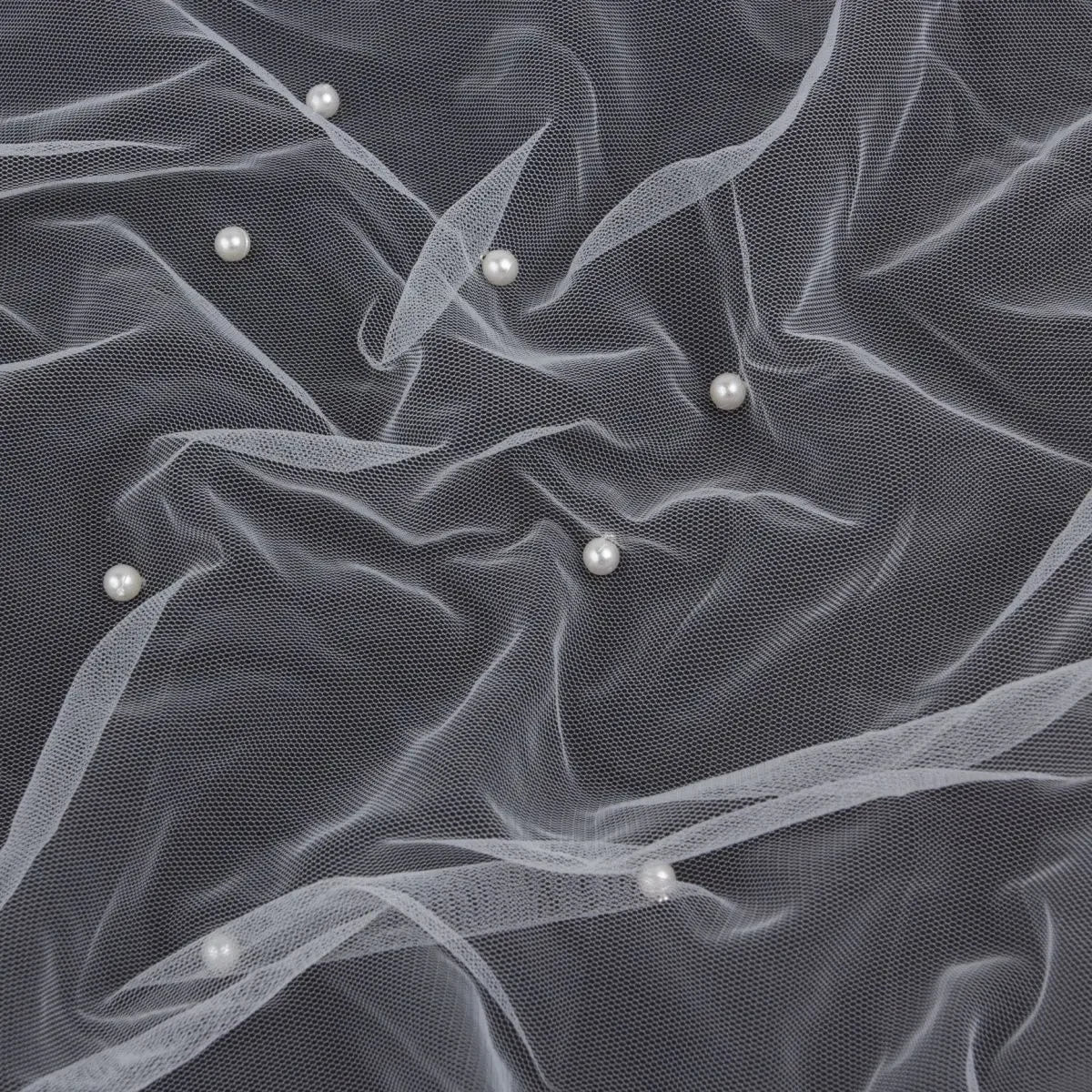 Encrypted soft pearl net fabric suitable for wedding dresses formal gowns headscarves and handmade DIY clothing fabrics
