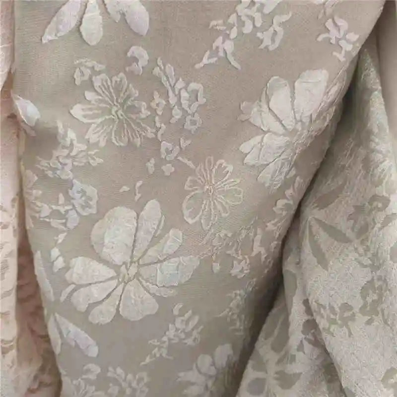 Tela jacquard de encaje de alta calidad con varios estilos de seda dorada, flor de lavanda y flor de cerezo, material de embalaje para regalo, hecho a mano DIY