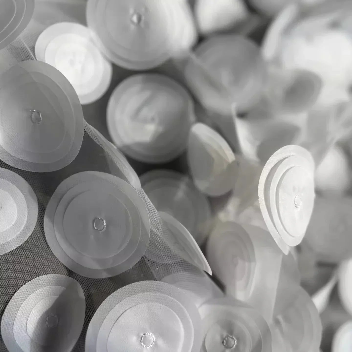 Stereoscopic Circular Cutting Piece Perspective Mesh Fabric Sewing Wedding Dress Evening Gown Graduation Designer DIY Fabric