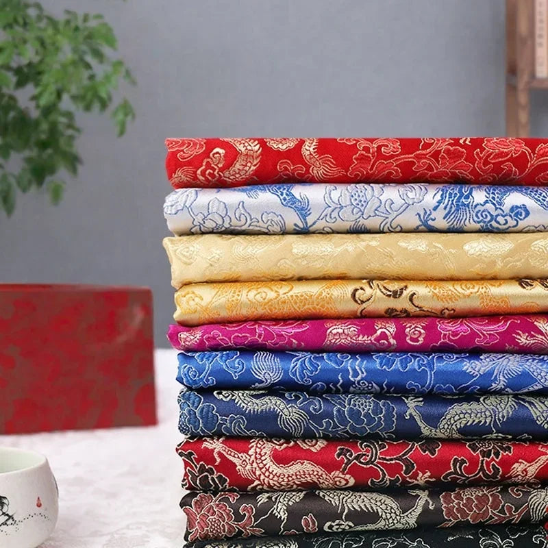 Lujosa tela de brocado jacquard con diseño de dragón, con motivos regio, material de primera calidad, para vestidos, chalecos y abrigos, confección artesanal, diseño tradicional, textil.
