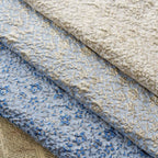 قماش جاكار زهري منقوش بخيوط ذهبية وفضية - فاخر ثلاثي الأبعاد، 140 سم