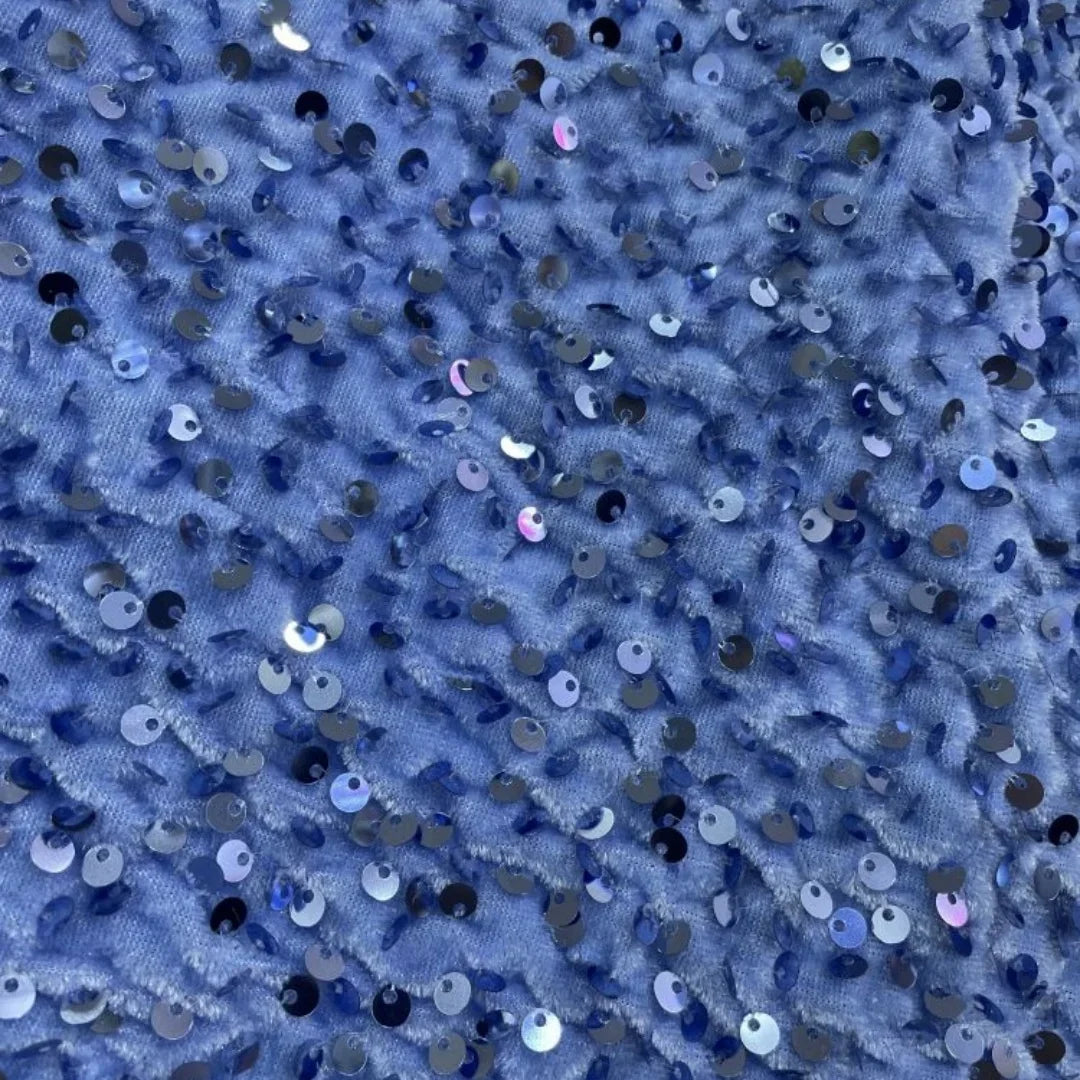 Luxe Sparkle Velvet Sequin Fabric for Party Dresses & Stage Costumes