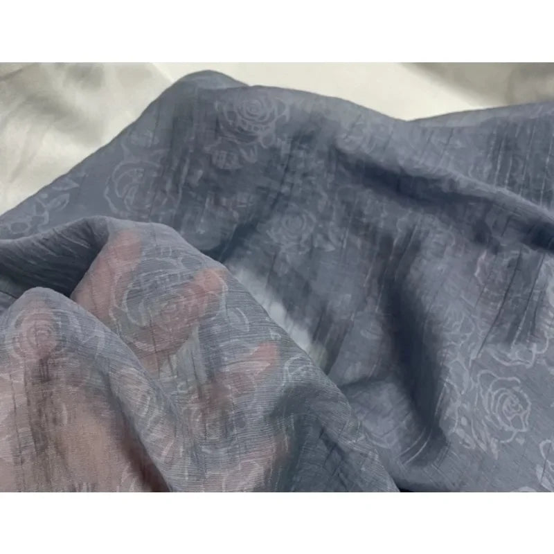 Soft Pleated Rose Fabric - Natural Fiber for Evening Gowns & Bridal