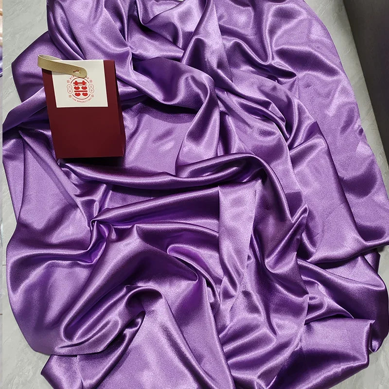 قماش ساتان كريستالي لامع - خامة فستان سهرة لامع 150 سم