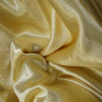 Camisa de tela suave de crepé doble dorado y plateado, vestido de diseñador, tela de costura DIY hecha a mano