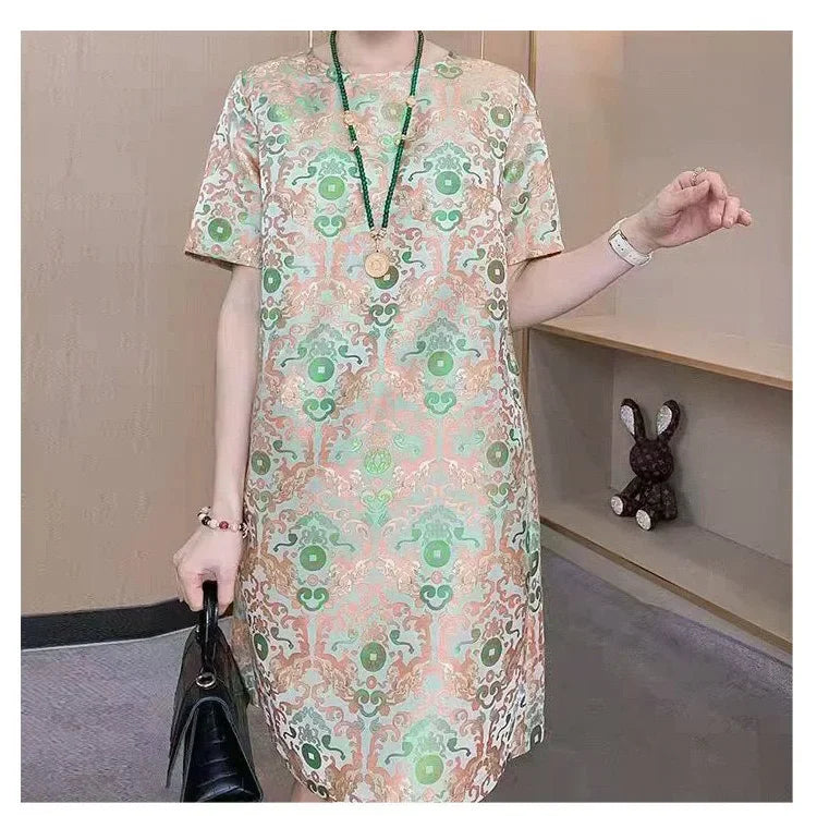 قماش جاكار بروكار فاخر - خامة معطف وفستان بنمط كلاسيكي