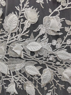 Raw White wedding dress headscarf flower leaves embroidered fabric skirt handmade DIY curtains tablecloths lace