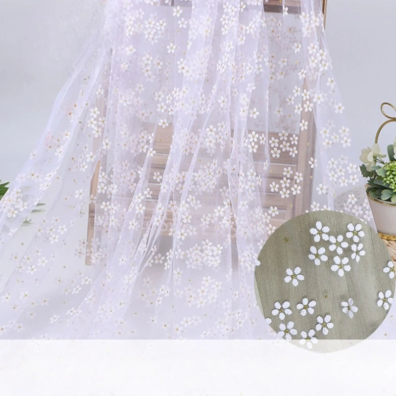 قماش شبكي ناعم مطبوع بمعجون الجل مناسب لفساتين الشيفون وأزياء المسرح وملابس الأطفال والديكور