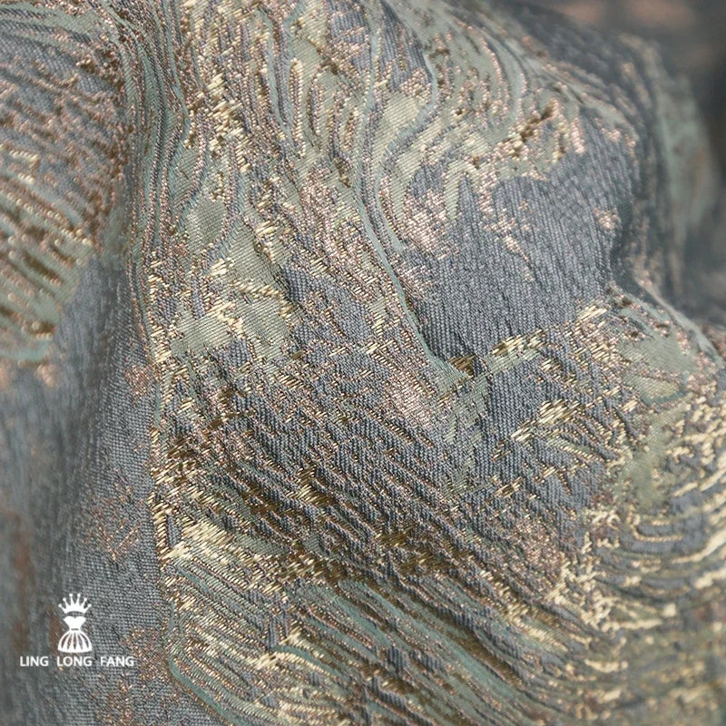 قماش جاكار بروكار عتيق - مادة نسج محاكة 127 سم