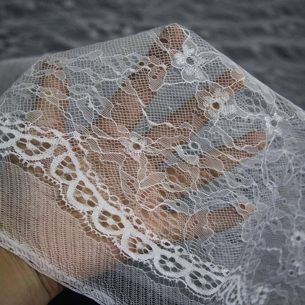 Tela de encaje hueco suave de 1,6 metros de ancho, accesorios hechos a mano para costura de ropa interior, tela decorativa.