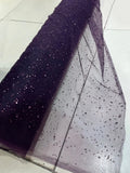 Iridescent Laser Sequin Mesh - Metallic Embroidered for Bridal Gowns