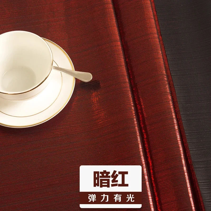 قماش مطاطي محبوك مجعد لامع بخطوط ذهبية وفضية لامعة مناسب لفستان زفاف ضيق وأزياء راقية