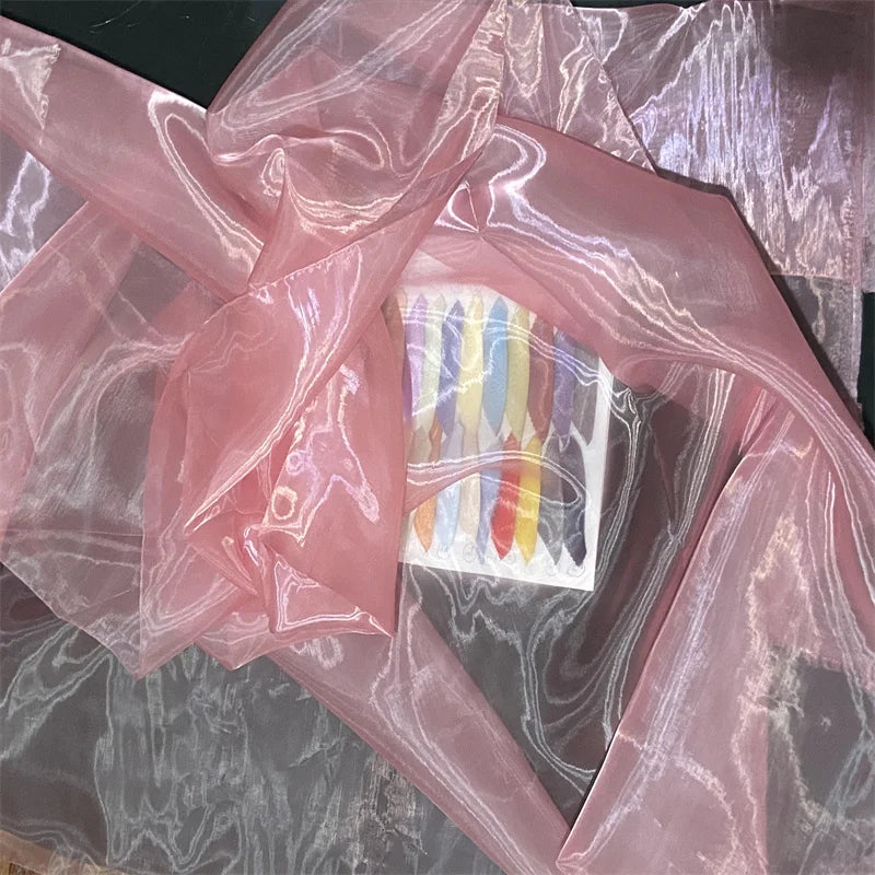 Vestido de hilo ligero de malla suave con agua líquida, tela Hanfu Super Fairy DIY, diseño de perspectiva de hilo fluido para boda