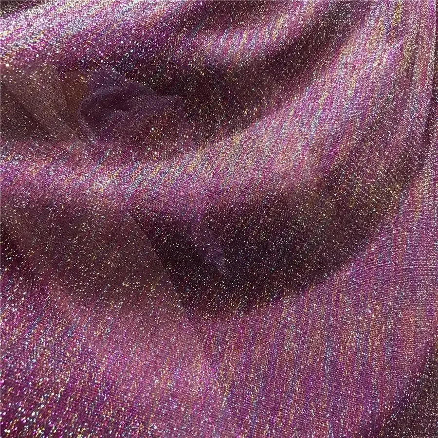 Gold And Silver Silk Fabric, Elastic And Soft, Colorful Mesh, DIY Handicraft Background, Stage Clothing, Wedding Decoration