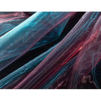 Gradient Color Laser Organza Fabric - Sheer Ombre Material 150cm