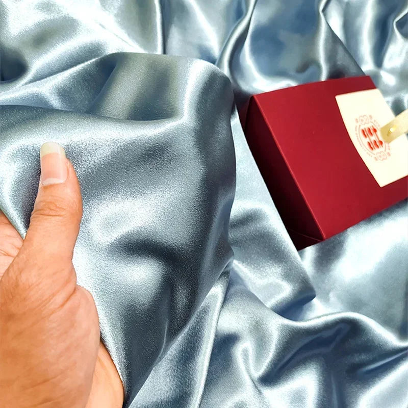 قماش ساتان كريستالي لامع - خامة فستان سهرة لامع 150 سم