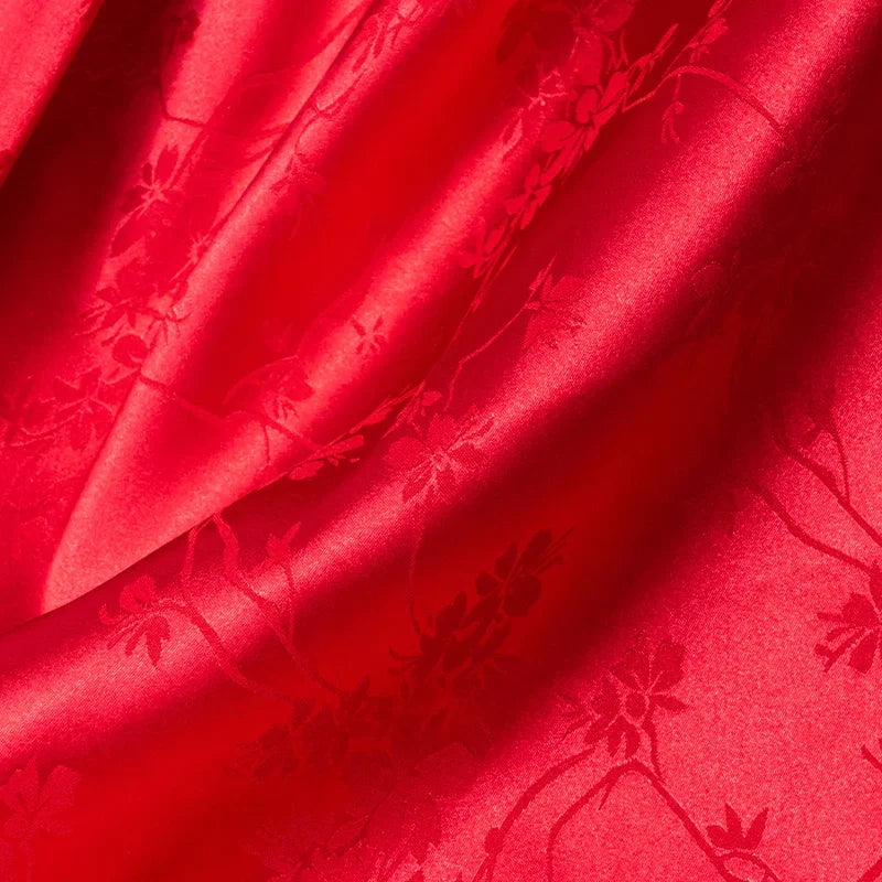 قماش ساتان أسيتات مقلد ناعم من الجاكار - خامة فاخرة، 145 سم