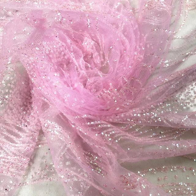 Luxury Water Ripple Sequin Tulle Fabric, Perfect for Wedding Gowns, Performance Costumes, and Children's Handmade Designs