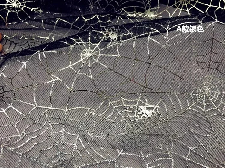 شبكة شفافة مطبوعة على شكل شبكة عنكبوتية لتزيين ملابس الأطفال في الهالوين