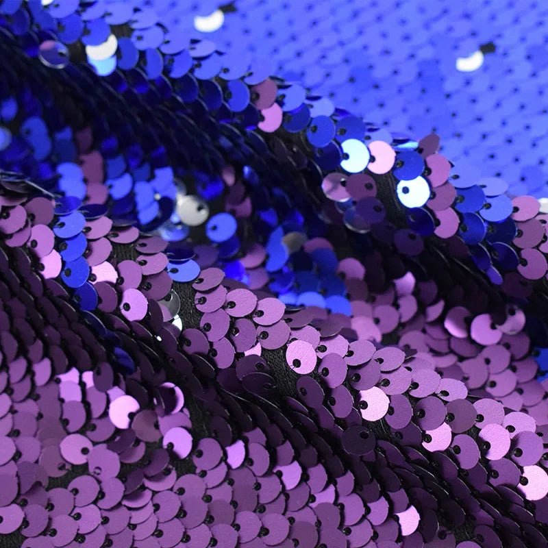 Double-sided folded 5-millimeter sequined fabric sewn evening dress stage costume background decoration diy fabric