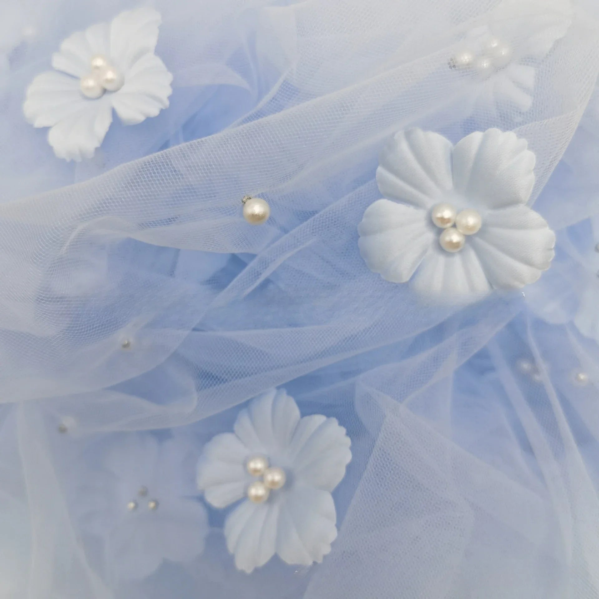 شبكة خرز زهور ثلاثية الأبعاد مصنوعة يدويًا عبر الحدود خاصة لحفلات الزفاف الخارجية والمسرح وإكسسوارات النساء والاستخدام المنزلي الناعم