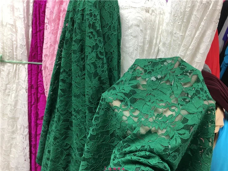 قماش دانتيل مطاطي برتقالي فلوري شفاف شبكي مع تطريز وردي للفساتين وملابس الأداء قماش شبكي شفاف زهري