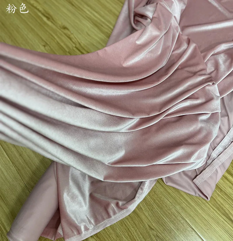 قماش مخملي عالي الجودة، قماش مخملي أحمر غامق، فساتين سهرة دافئة، ديكورات خلفية للمهرجانات، قماش ستائر