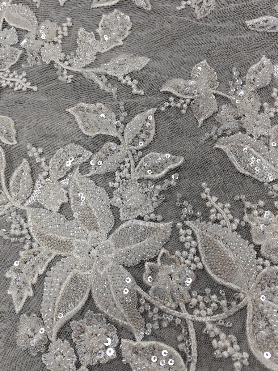 Nueva tela de lujo con bordado de lentejuelas y cuentas para coser vestidos de novia, vestidos de noche, vestidos infantiles, tela de diseño DIY