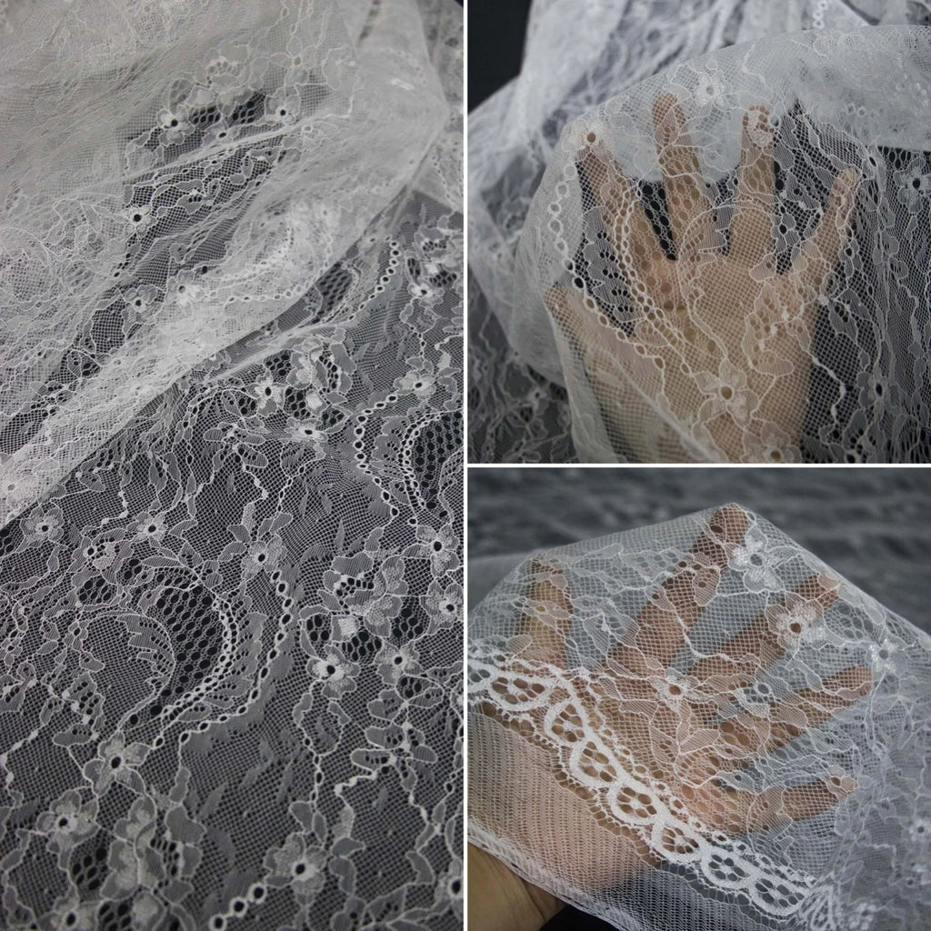Tela de encaje hueco suave de 1,6 metros de ancho, accesorios hechos a mano para costura de ropa interior, tela decorativa.