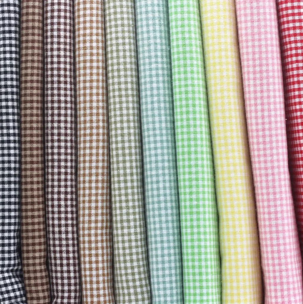 Multi-color 2mm small grid cotton fabric sewing doll clothing dress home textile tablecloth Head accessories fabric