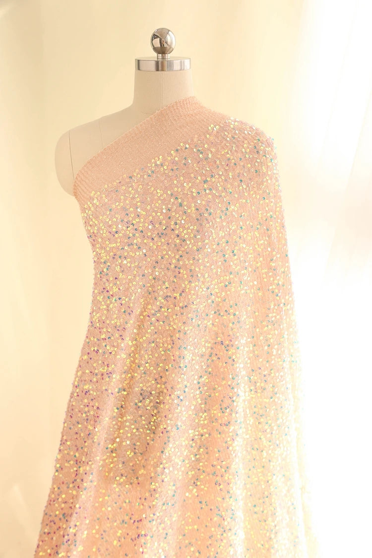 Colorful sequins, embroidered lace fabric, clothing accessories, dresses, children's clothing design, DIY handmade materials