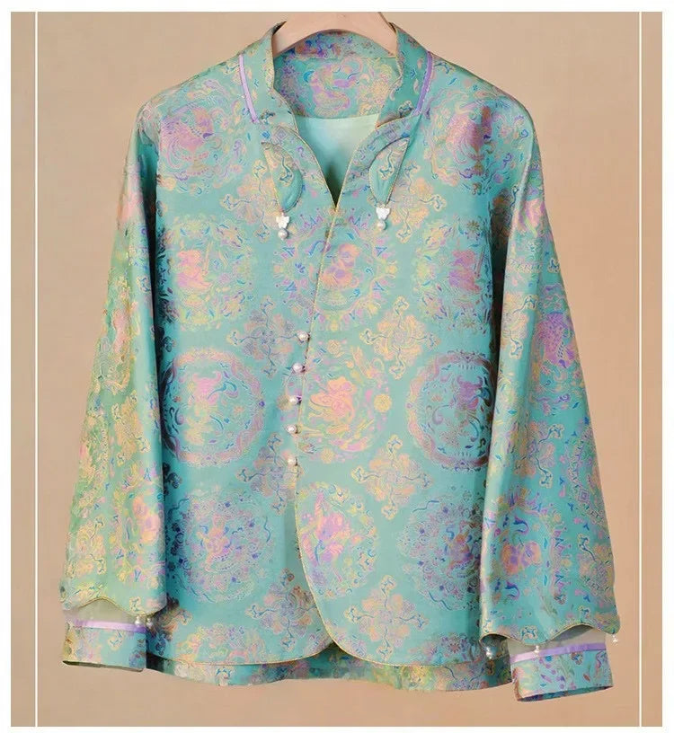 قماش جاكار بروكار أنيق - مادة بنمط تقليدي