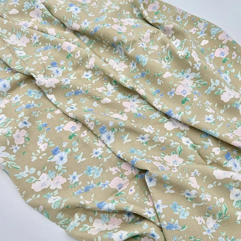 قماش قطني كتان مطبوع بنمط زهور فنية مرسومة بالزيت لخياطة غطاء الطاولة والستائر والديكور الداخلي