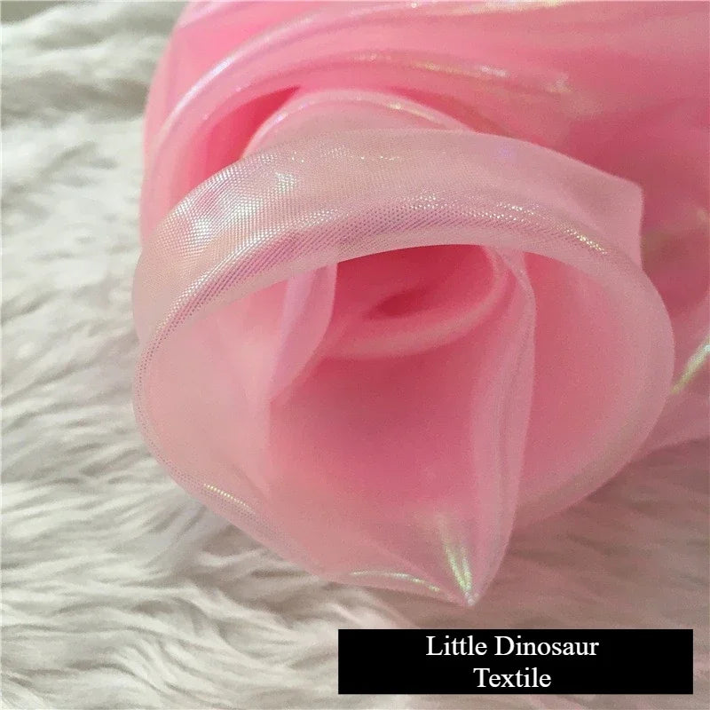 شبكة سيمفونية مشفرة، خيوط زجاجية، نسيج مسطح ملون، خيوط حرير لامعة، ملابس، ديكورات زفاف، ملابس أطفال، قماش زفاف